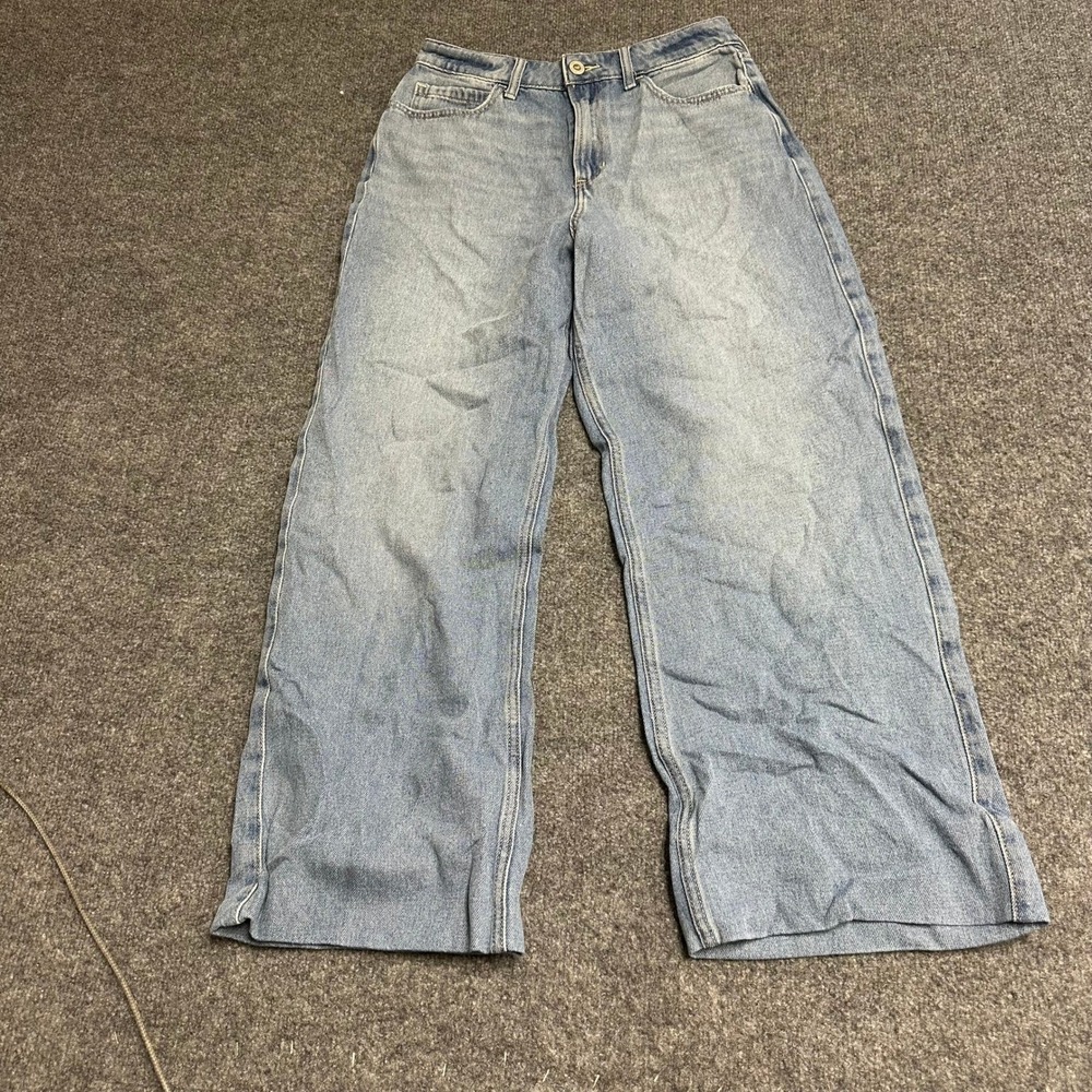 Hollister Jeans Womens Size 27R Light Wash Ultra High-Rise Baggy Wide Leg Cotton
